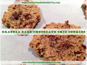 granola bars and chocolate chip cookies
