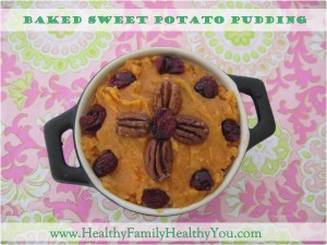 Baked Maple Sweet Potato Pudding