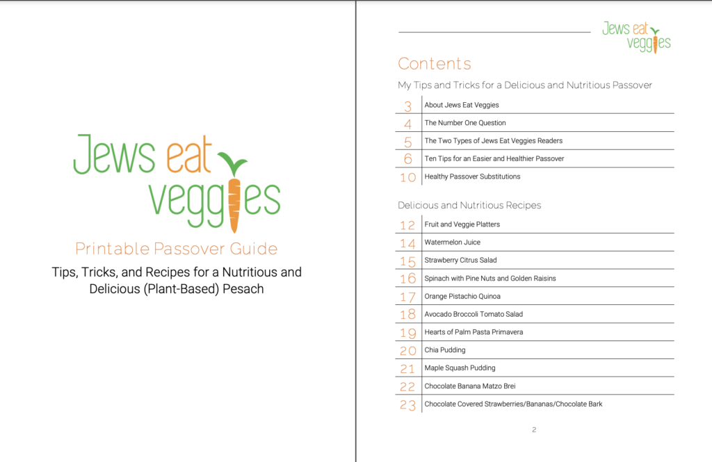 preview of plant-based passover guide